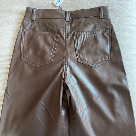Garage Brown Leather Pants - Picture 5 of 5